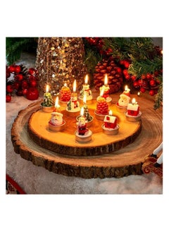 Buy Christmas Tealight Candles – 12pc Tealight Candle Gift Set with Santa, Snowman, Acorn, Christmas Candle Tree Decorations – Christmas Lights for Table Centrepiece, Home Décor, Party, Dinner in Egypt