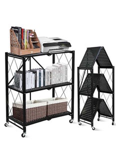 اشتري 3-Tier Rack Scratch Resistant Black 71x34x86cm في الامارات