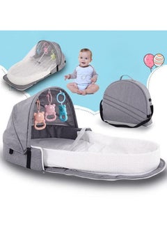 Buy Foldable Baby Carry Cot Crib Bed With Soft Mattress in UAE