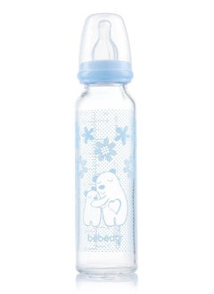 Buy 240 ml glass bottle with 3+ nipple in Egypt