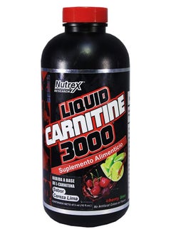 Buy Nutrex Liquid L-Carnitine 3000 Cherry Lime, 473ml (32 Servings) in UAE