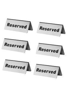 Buy 6-Piece Reserved Table Signs Reserved Sign Reserved Desk Signs Double Sided Table Stand Tents Sign Reserved Seating Signs for Wedding Restaurant Parties Ceremony in UAE