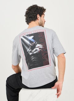 Buy Front and Back Batman Print Oversizd T-shirt in Saudi Arabia
