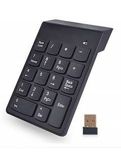 اشتري 18 key numeric keyboard 2.4G USB wireless keyboard compatible with desktop laptop في الامارات