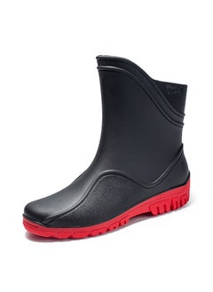 اشتري Mens Fashion Waterproof Slip-Resistant Fishing Rain BootsG500-black and red G500-black and red في السعودية