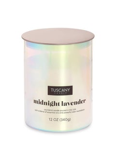 اشتري Tuscany Midnight Lavender Jar Candle, Iridescent Pink - 12 Oz في الامارات