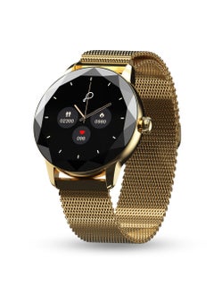 Buy Vienna 1.27" HD 360x360 Display Smartwatch for Women, Diamond Cut Design, Compatible with Android & iOS, Female health Monitoring, HR & Sleep Monitoring, Multi-Sports Mode, Classic Gold in UAE