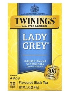 اشتري Flavored Black Tea Lady Grey  20 Tea Bags 1.41 oz (40 g) في الامارات