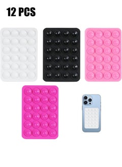 Buy 12 Pcs Silicone Suction Phone Case Mount,Non Slip Suction Cup Phone Mount,Hands-Free Sticky Cell Phone Grip for Selfies and Videos,Silicon Adhesive Phone Stand Sticky for Cell Phone in UAE