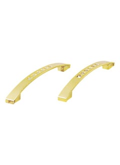 Buy 2-Piece Gold Tray Handles Size 16 CM in Saudi Arabia