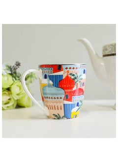 اشتري Danube Essential New Bone China Cofee Mug Tea Milk Cup For Kitchen Multi 334Ml Red في الامارات