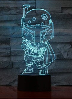 Buy 3D993 Darth Vader Solider Design Touch Table Lamp 7/16 Colors Changeable Table Lamp 3D Cartoon Light LED Multicolor Night Light USB Light in UAE