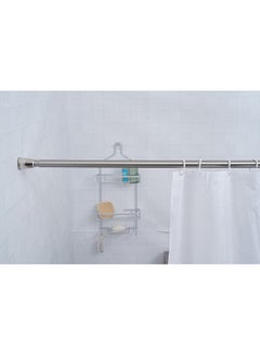 اشتري Mosby Extendable Shower Curtain Rod 130-240cm Nickel في الامارات