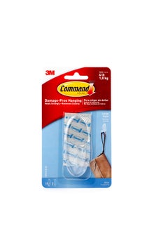 اشتري Command 17093 Hook with Strips, Large, Holds 1.8 Kg. each hook, Clear color. 1 hook and 2 strips/pack في الامارات