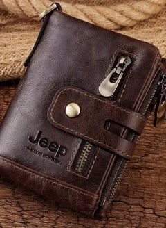 Buy Men's Genuine Leather Large Capacity Retro Wallet, Perfect Fusion of Classic and Practical in Saudi Arabia