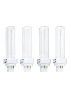 Buy 4-Piece Four Pin Dulux DE High Home Decorative Quality And Durable 13 W Fluorescent Lamp Warm White in UAE