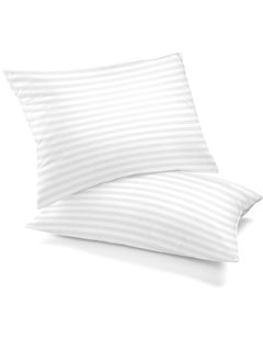 Buy 2 Pieces Cotton Bed Pillow Home and Hotel Room 50x75cm Made in Uae in UAE