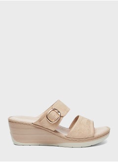 Buy Double Strap Wedge Sandals in UAE