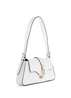 Buy White Logo Adi Shoulder Bag L: 29 W: 5 H: 14cm GG930618  G shine PU in UAE