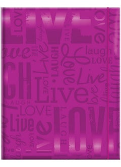 Buy Embossed Live Laugh Love 100 Pocket 4X6 Photo Album Bright Purple in UAE