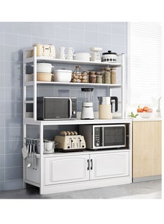 اشتري Multipurpose Storage Cabinet Coffee Corner Kitchen Sideboard White 100 * 40 * 158cm في السعودية