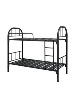 Buy AFT Heavy Duty Full/Double Iron Metal Bunk Bed, Black - 190(L) x 90(W) x 168(H) cm in UAE