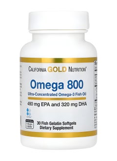 Buy Omega 800 Fish Oil Ultra Concentrate 30 Softgels in Saudi Arabia