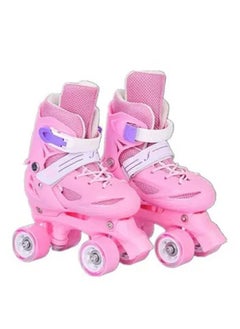 Buy Kids Double Row Skating Shoes Unisex Four Wheels in UAE