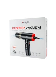 اشتري مكنسة Yesido VC06 Duster لنفخ وشفط السيارة، مكنسة كهربائية ثنائية الأغراض - أسود/أحمر في الامارات