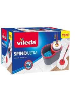 Buy Spino Ultra Floor Cleaning Spin Mop Set With Microfiber Head in Saudi Arabia