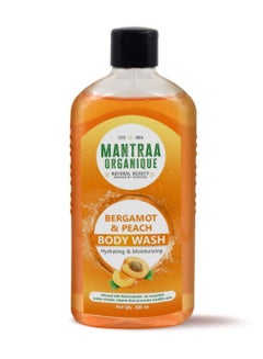 Buy 300ml Natural Bergamot & Peach Ayurvedic Body Wash | Hydrates and Moisturizes | Infused with natural extracts and Niacinamide for healthy skin in UAE