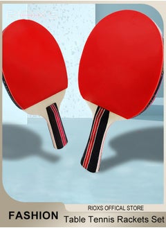 Buy Table Tennis Rackets Professional Ping Pong Paddles Set Of 2 Rackets 3 Balls 1 Carrying Case Kids Adult Sport  Portable Table Tennis Accessories Indoor Outdoor Game Match in UAE