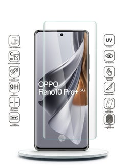 Buy Premium Curved Edges UV Full Glue Full Cover Tempered Glass Screen Protector For Oppo Reno10 Pro+ / Oppo Reno10 Pro Plus 5G 2023 Clear in UAE