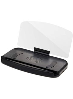Buy Hud Car Phone Navigation Bracket Wireless Charger HUD Head Up Display Mobile Phone Holder GPS Navigation Car Speed Projector in UAE