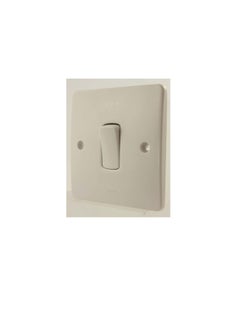 Buy Synergy Single Pole 1 Gnang 2 Way Plate Switch 10A 250V - 730001 (White) in UAE