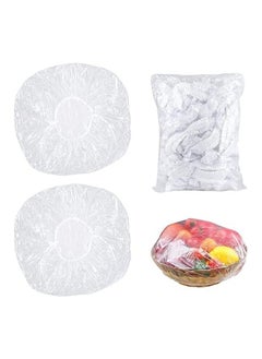 Buy Stretchable And Disposable Plastic Food Wrap And Container Lids (Pack of 100) in UAE