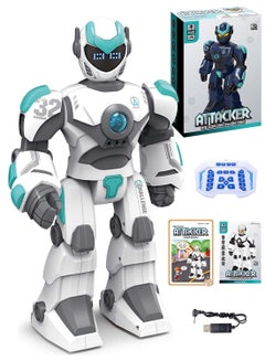 Buy Programmable Robot Toy Programmable Intelligent Robot 2.4GHz Intelligent Voice Controlled Robot Gesture Sensing Remote Control Robot (White) in Saudi Arabia
