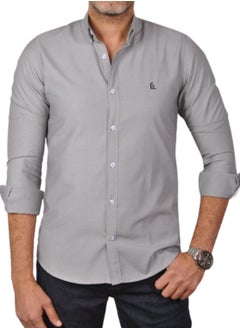 Buy Grey oxford casual shirt in Egypt