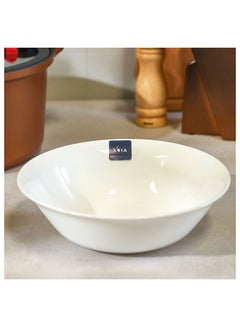 اشتري Aria Opal Bowl For Soup Cereal Salad Noodle Kitchen Serveware 23X 6.7 Cm White في الامارات