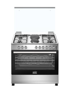 Buy Gas  Electric Cooker 90x60 4-Tecna Gas-Burner 2 Electric Hot Plates SS With Silver Sides in Saudi Arabia