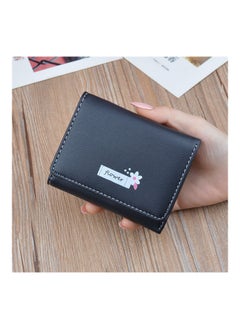 Buy Flower Printed Wallet Black in UAE