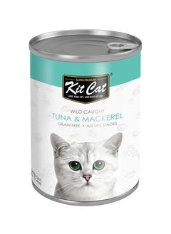 Buy Kit Cat wild cat canned tuna with mackerel cat food 400g in Saudi Arabia