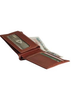 Buy Wallet Men(sa 117) Leather Bifold Mens Wallet For Holder 2 ID Window 14 Card Holders with Box in Egypt