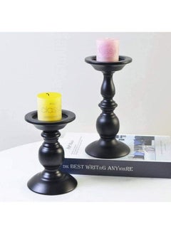 Buy 2-Piece Iron Pillar Candle Holders in Saudi Arabia