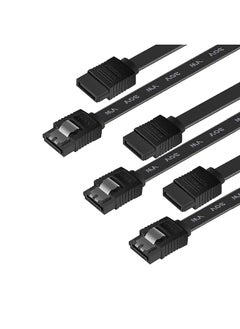 اشتري Sata Cable Iii 3 Pack Sata Cable Iii 6Gbps Straight Hdd Sdd Data Cable With Locking Latch 18 Inch Compatible For Sata Hdd Ssd Cd Driver Cd Writer Black في السعودية