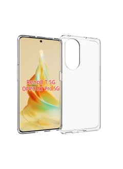 اشتري OPPO Reno 8T 5G Case Cover Slim Fit Soft Flexible TPU Ultra Thin Matte Finish Coating Protective Cover في السعودية