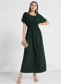 اشتري Flared Sleeve Ruched Jalabiya في الامارات