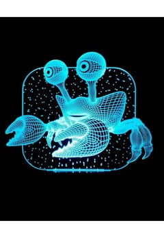 Buy Big Eye Crab LED Lamp Colorful Gradient 3D Stereoscopic Touch Remote USB Multicolor Night Light Bedside Desk Imaginatively Decorated Christmas Birthday Holiday Gifts in UAE