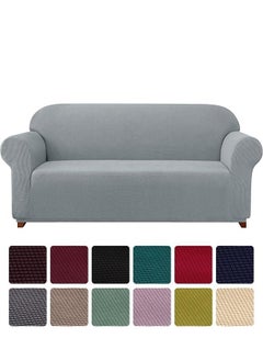 اشتري Three Seater Exquisitely Full Coverage Sofa Cover Light Grey 190-230cm في الامارات