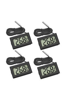 Buy 4Pcs Digital LCD Refrigerator Thermometer Black in Saudi Arabia